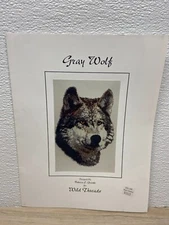Vintage Wild Treads Gray Wolf Cross Stitch Single Pattern Craft Book