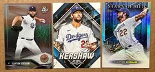 Clayton Kershaw 2021 Bowman Platinum & 2022 Topps Fire & Stars Of MLB Foil