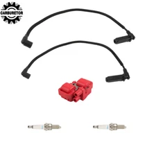 Ignition Coil and Spark Plug w Wire Cap for Polaris RZR 800 2011 2012 2013 2014