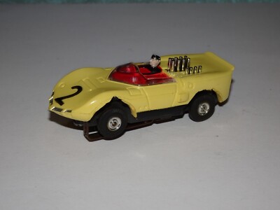 Aurora TJet Chaparral 2C, Yellow #5 Slot Car, Part #1377
