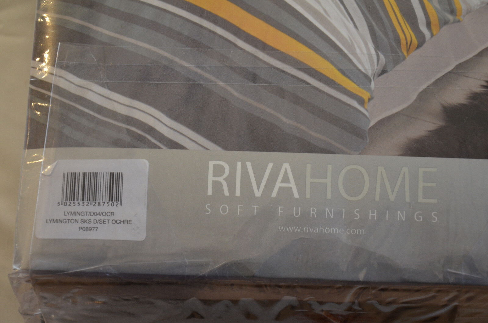 Superking Duvet Cover Set Yellow Grey Stripes 100 Brushed Cotton