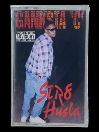 SEALED, Ganksta "C" – Str8 Husla MAC-1001, 1st edition, audio cassette, US, 1993 - Picture 1 of 3