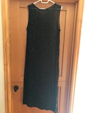 ITALIAN WOMENS BLACK BEADED SUMMER DRESS