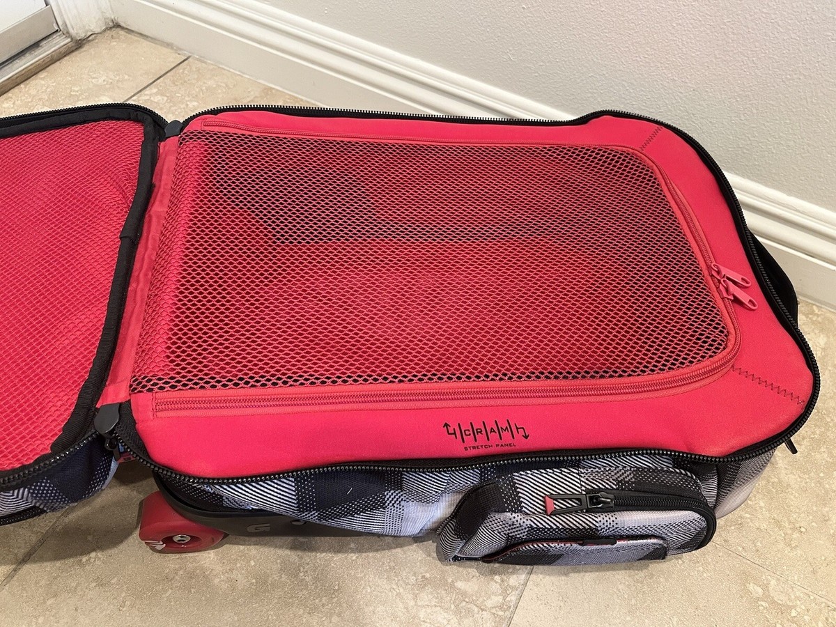 BURTON IXION SYSTEM CHECKERED LUGGUAGE WHEELED BAG CARRY ON