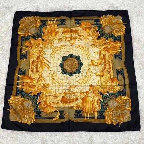 Sciarpa HERMES AZVLEJOS Carre 90 seta 100% multicolore con etichette senza scatola usata. - Foto 4 di 11