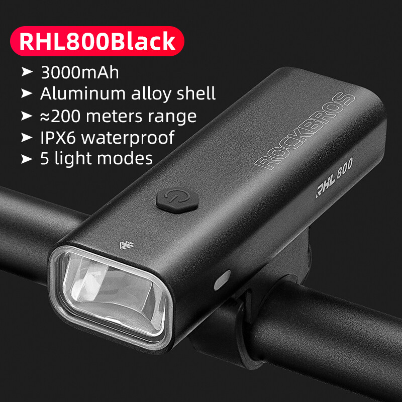 ROCKBROS Bicycle Light Sets MTB Bike Front Rear Lamp USB-C L