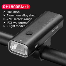 ROCKBROS Bicycle Light Sets MTB Bike Front Rear Lamp USB-C LED Headlight 1500LM