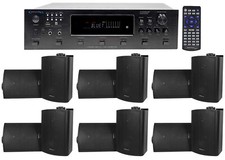 Technical Pro 6000w 6 Zone, Home Theater Bluetooth Receiver 12 5.25" Speakers