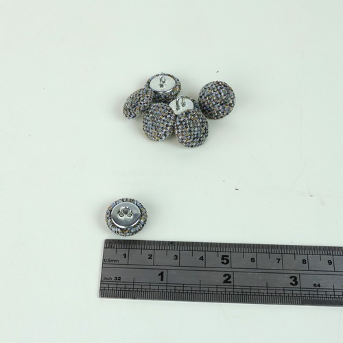 Linen Look Upholstery & Furnishing Loop Back Buttons in 6 Colours 15, 17 & 20mm - Picture 24 of 25