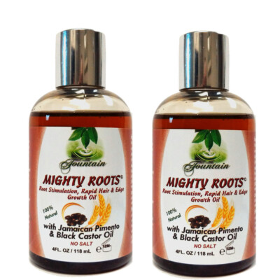 Mighty Roots With Jamaican Pimento Black Castor Oil 4 Fl Oz (2-PK) by Fountain