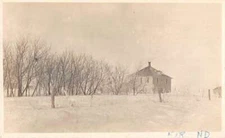 Fir North Dakota Residence Winter Scene Real Photo Postcard AA43639