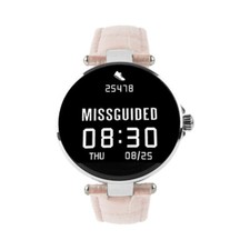 MISSGUIDED LADIES PINK LEATHER STRAP SMARTWATCH