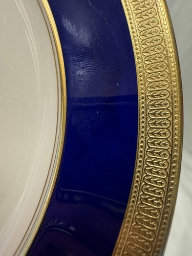 (3) Lenox J19K Cobalt Blue & Gold Encrusted 9 Inch LUNCHEON PLATES - Picture 2 of 12