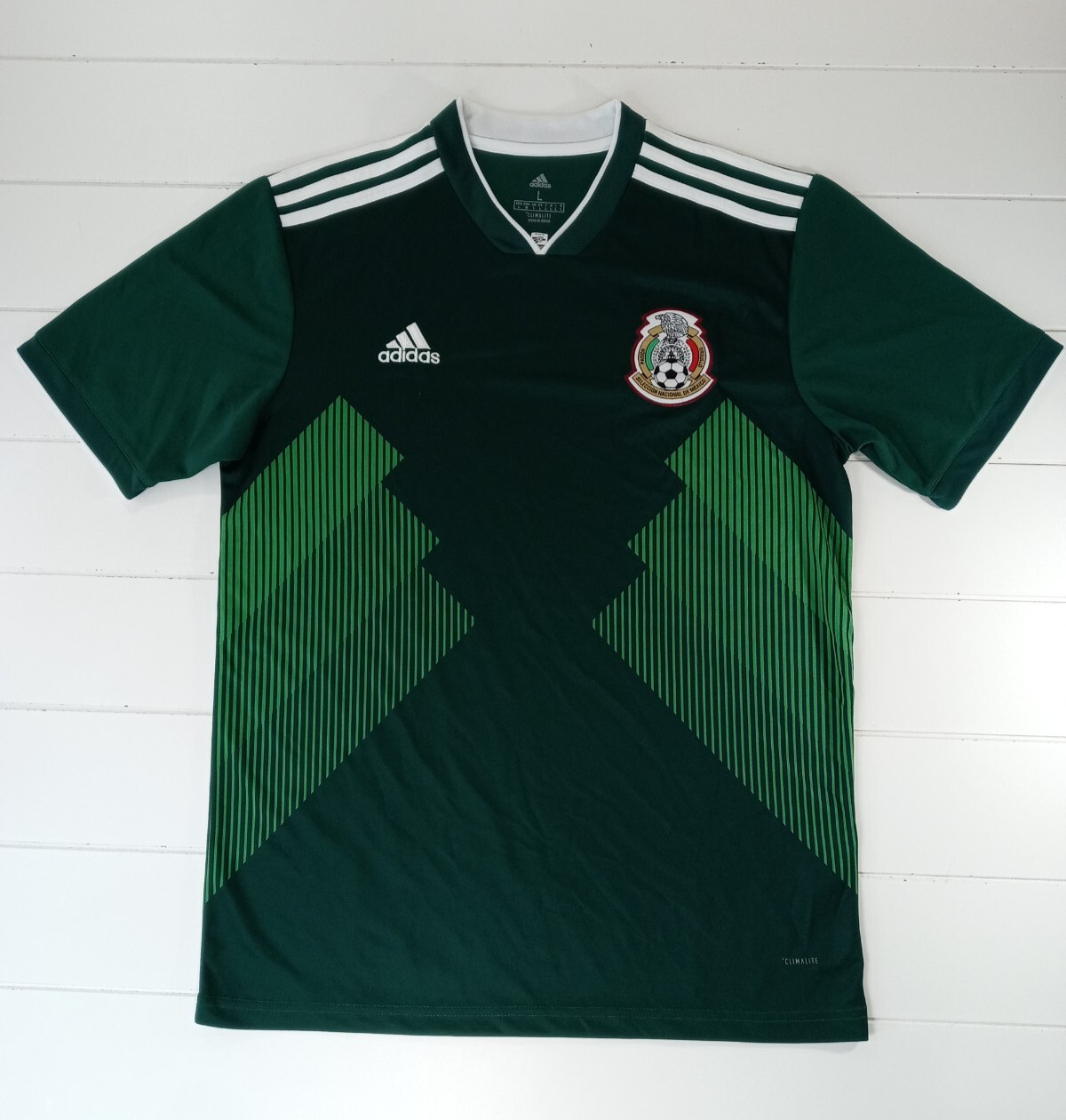 Adidas Mexico Soccer Men's Jersey Green Football Sports FIFA Home Shirt Size L
