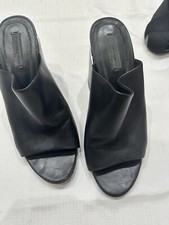 Vintage Prada Women's Black Vero Cuoio Open Toe Heels Size EU Size 39.5