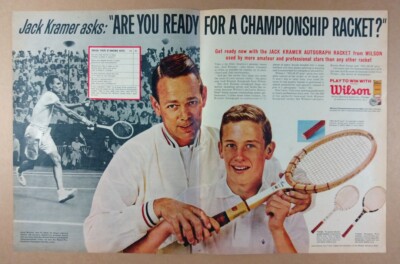 Raquette Tennis Wilson Autographe Jack Kramer - Vintage Bois