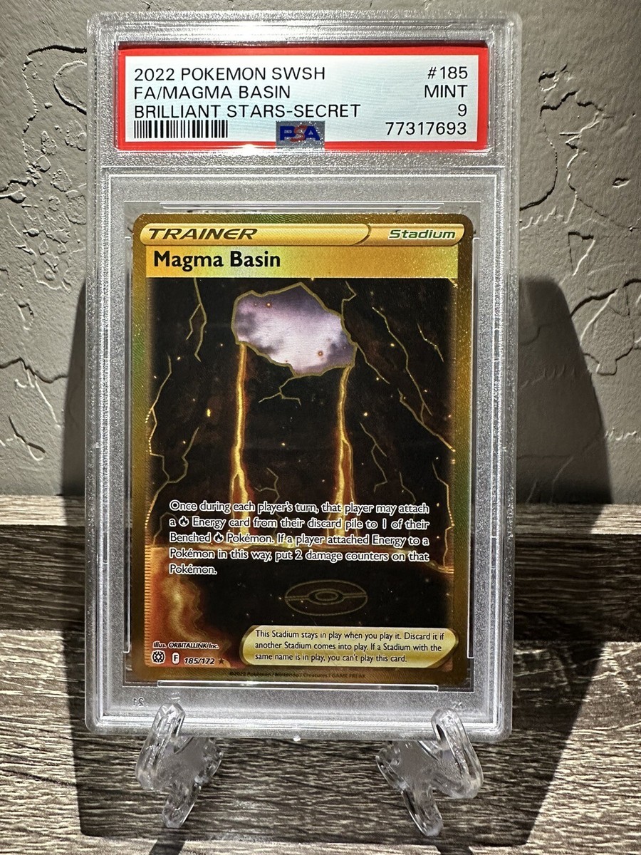 Magma Basin Secret Rare Full Art Brilliant Stars 185/172 2022 Pokmon PSA 9