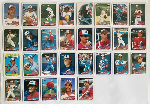 Montreal Expos 1989 Topps, Score, Donruss, Fleer, Bowman juegos de equipo base - 5 juegos - Imagen 2 de 6