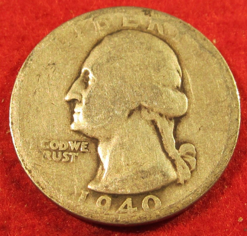 1940 S San Francisco Washington Silver Quarter - Circulated - Actual Coin L180