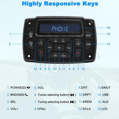 AM/FM Radio Empfänger Digital Media MP3 Player USB Eingang Stereo Radio System