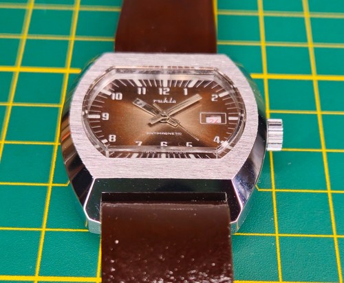 NEW OLD STOCK RUHLA 1980s MENS WRISTWATCH EAST GERMANY DDR ГДР NOS - Picture 5 of 11