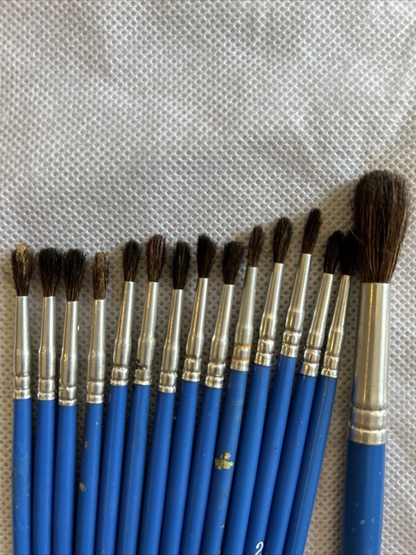 Delta 1126 #2 VINTAGE NEW ARTIST PAINT BRUSHES - Set Of 14 Plus One #10