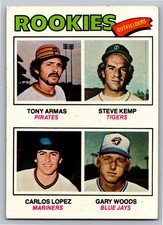 1977 Topps - #492 Steve Kemp, Tony Armas, Carlos Lopez, Gary Woods VG