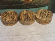 3PC SPALTED  HACKBERRY 6X2  TURNING WOOD BOWL BLANK