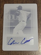 CARSON CROWE 2017 LEAF PERFECT GAME AUTO YELLOW PRINT PLATE #1/1 JAX STATE
