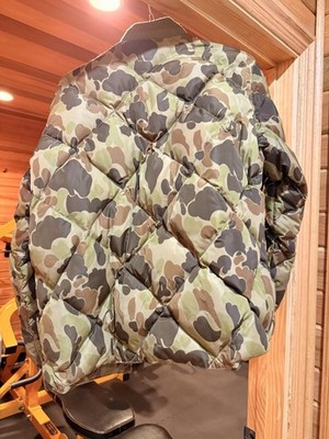 Vintage 1970s Duck Hunter Camo Quilted Hunting Jacket Men's M/L