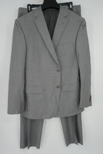 Z Zegna Suit Gray Striped Wool Silk 2 Piece Men's IT 50 Slim 40R US 35x31