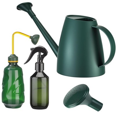 Juego de regaderas con boquilla larga para plantas de interior y exterior.