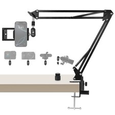 30 Inch Magic Arm Holder With Clamp Overhead Phone Mount For Desk 360 Degree
