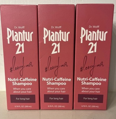 3 ct Plantur 21 Shampoo Long Hair Nutri- Caffeine B-63/200/157 **Retails $90**