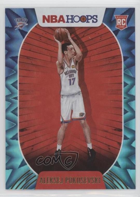 2020-21 Panini NBA Hoops Teal Explosion Aleksej Pokusevski #219 2l4