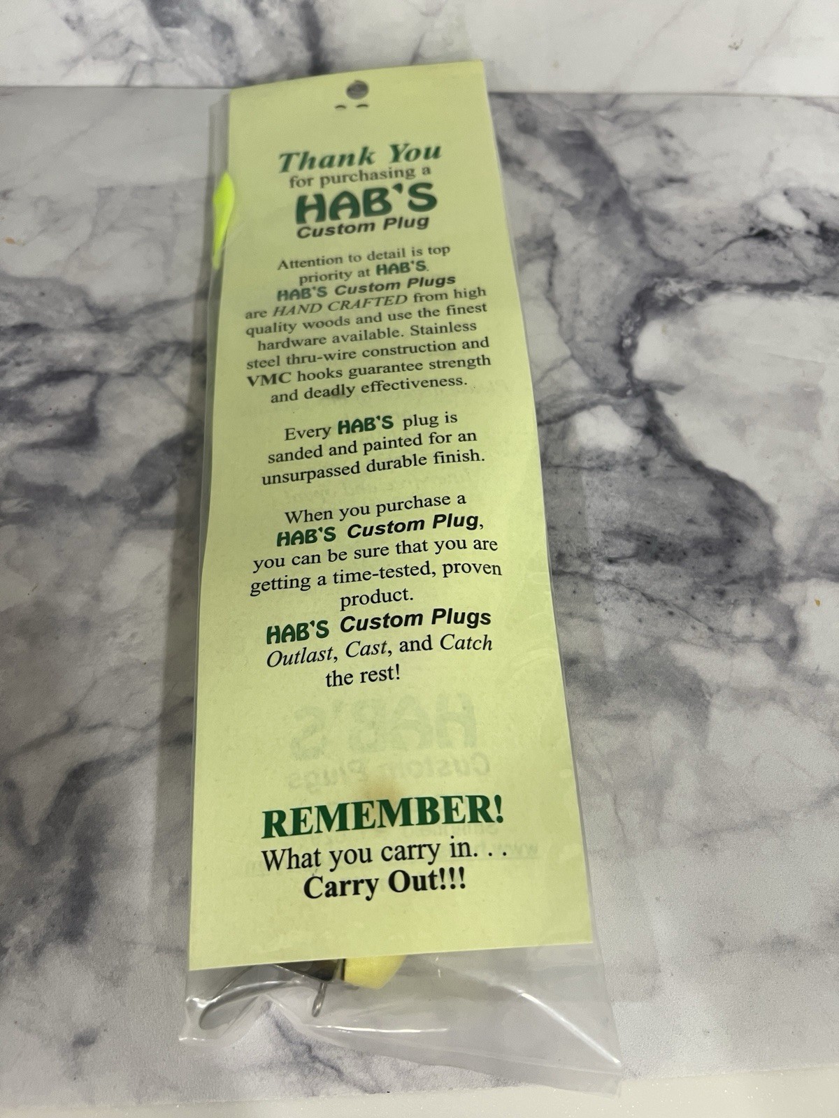 Hab’s Wood Thru-Wire Custom Plugs Yellow Color - Image 4