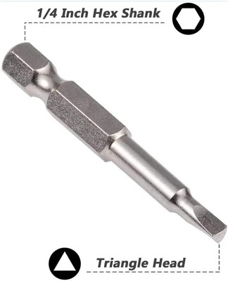 Fixinus 6-teiliger Dreikant-Schraubendreher-Bit Set, magnetischer S2