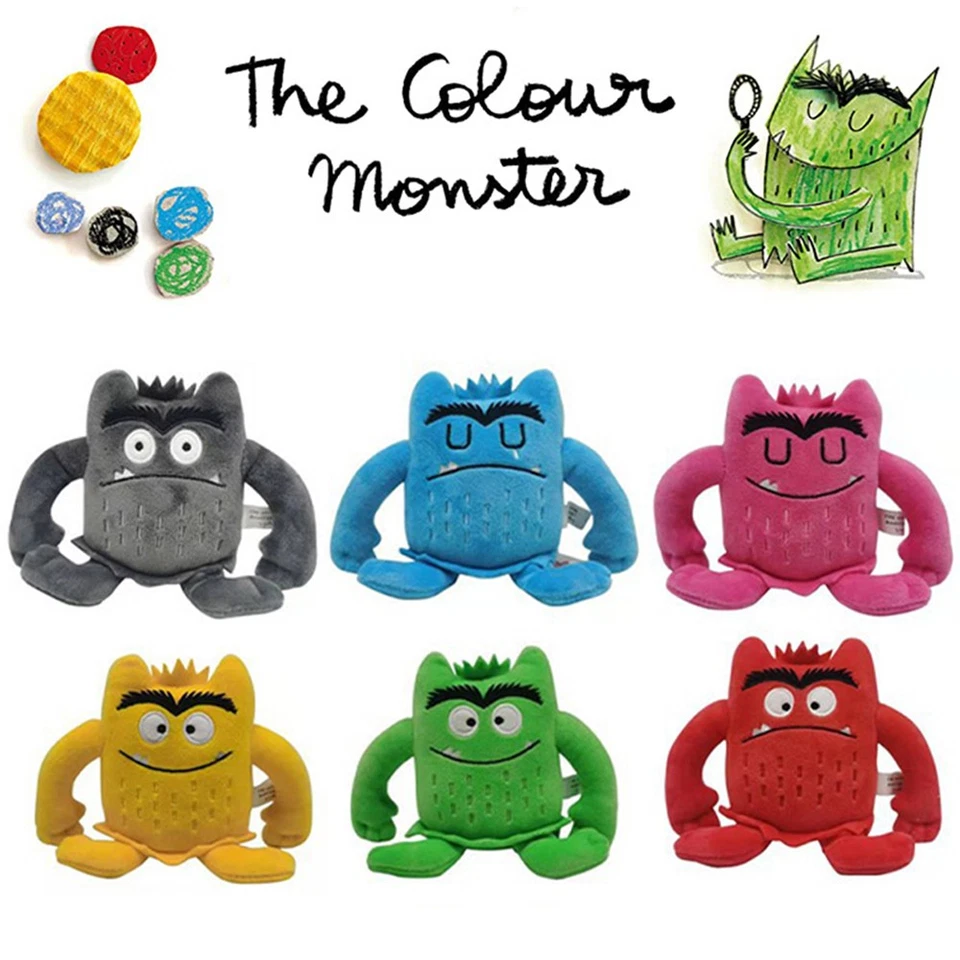 6PCS The Color Monster My Emotional Figure Plush Toy Soft Stuffed Animal Doll - image 2 of 4
