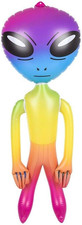 Rainbow 36" Alien INFLATE Inflatable 3 FEET Blow up Prop UFO Gag Gift