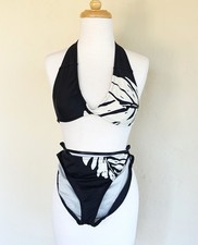 Classic M Anne Klein Bikini w Leaf Print Vintage