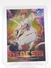 MICHAEL MCGREEVY 2021 BOWMAN DRAFT CHROME GENESIS GOLD REFRACTOR /50 Q6990