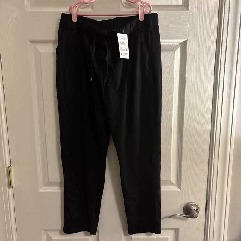 Yogipace Women's On The Fly Pants, Size M Petite( 24”), Black, Pockets