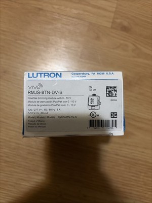 Lutron Vive PowPak RMJS-8TN-DV-B Power Pack Dimming Module 0-10V