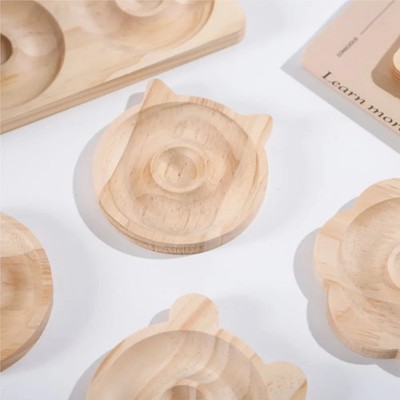 Rundes Schmucktablett Holz Schmuckdisplay Organizer Halter Armband Ohrring