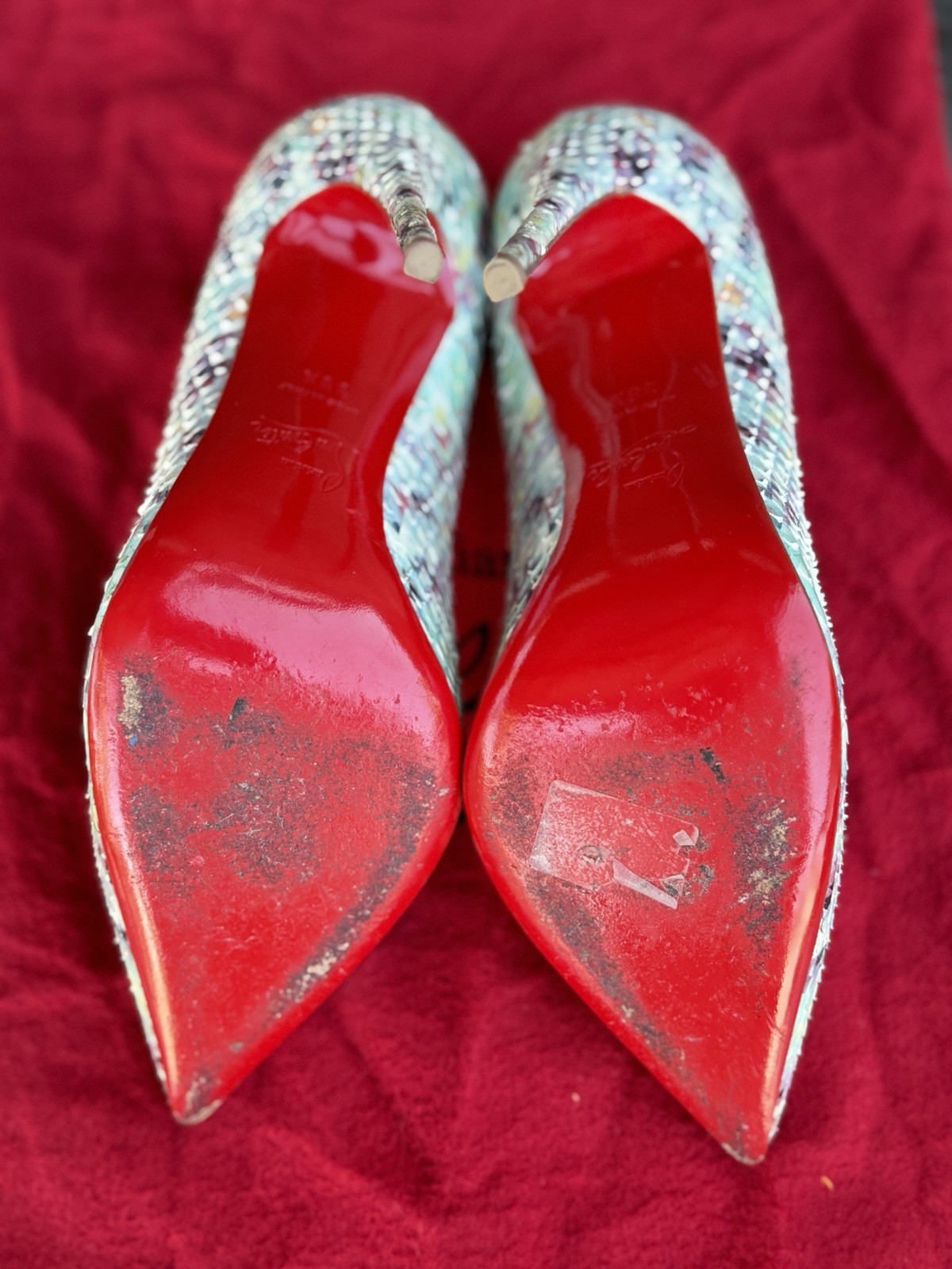 Christian Louboutin Multicolor Python Pigalle Fol… - image 11