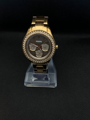 Fossil Damen Stelle Brown Multi Dial Gold Tone - Damen Uhr - Armbanduhr