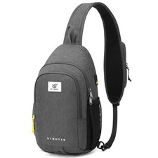 Sling Bag Anti Theft Crossbody Bag RFID Lightweight Travel Shoulder Chest Grey