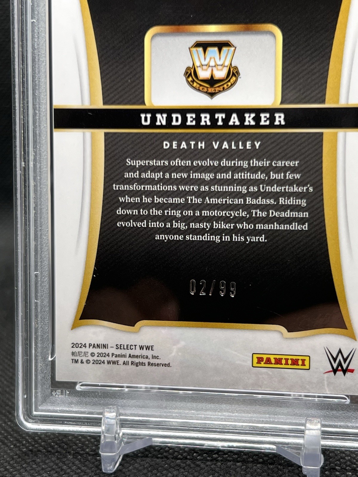 🔥PSA 10🔥 2024 Panini Select WWE Undertaker Throwback Red Prizm #22 02/99 view 4