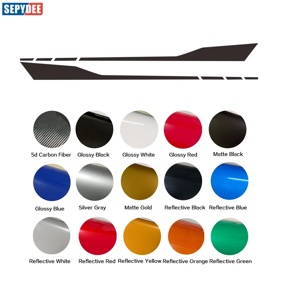 Calcomanía de vinilo adhesiva rayas laterales puertas coche para BMW M5 G90 G99 Touring 2024-2025 Foto 2 de 4