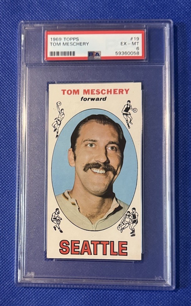 1969 Topps #19 Tom Meschery PSA 6 Graded Vintage Card M27